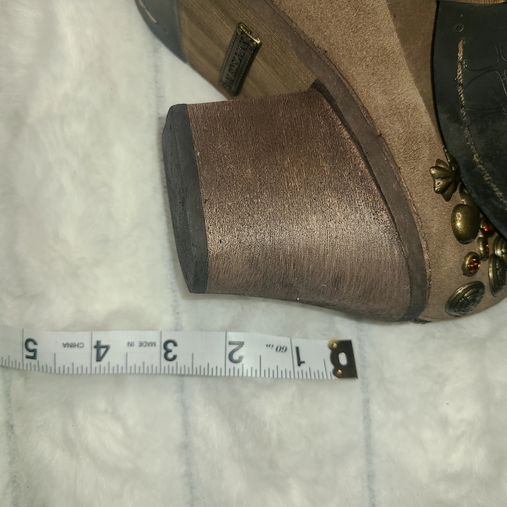 Sam Edelman Tan Heeled Boots with Studded Accents - Picture 6 of 14